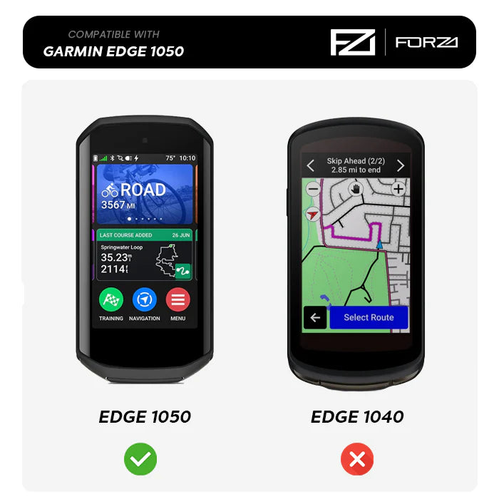 FORZA Silicone Bumper Case for Garmin Edge 1050 - Black