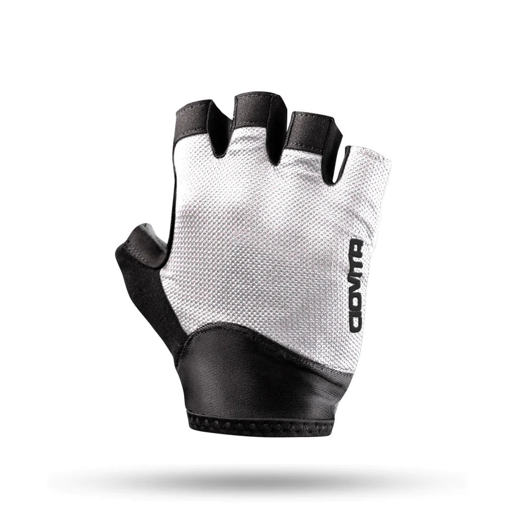 VELOCITA SHORT FINGER CYCLING GLOVES - WHITE