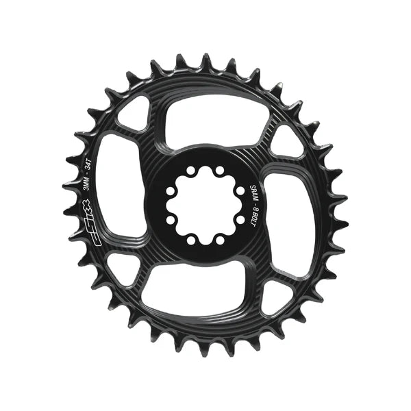 CSIXX TT Chainring SRAM 8-Bolt Oval 3mm 34t Black (T-TYPE)