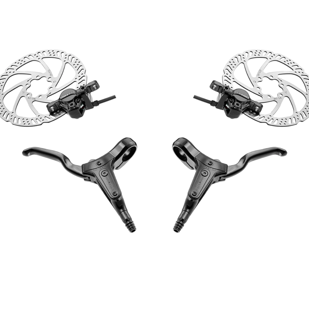Tektro M285 Brake Set With Rotors - Black