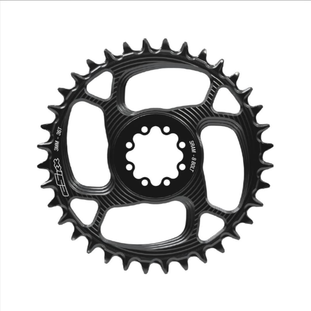 CSIXX TT Chainring SRAM 8-Bolt 3mm 36t Black (T-TYPE)