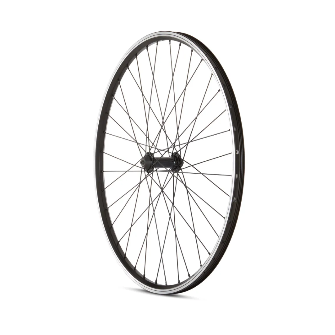 ABC WHEEL 26" MTB FRONT ALLOY BLACK RIM & SPOKES V/DISC