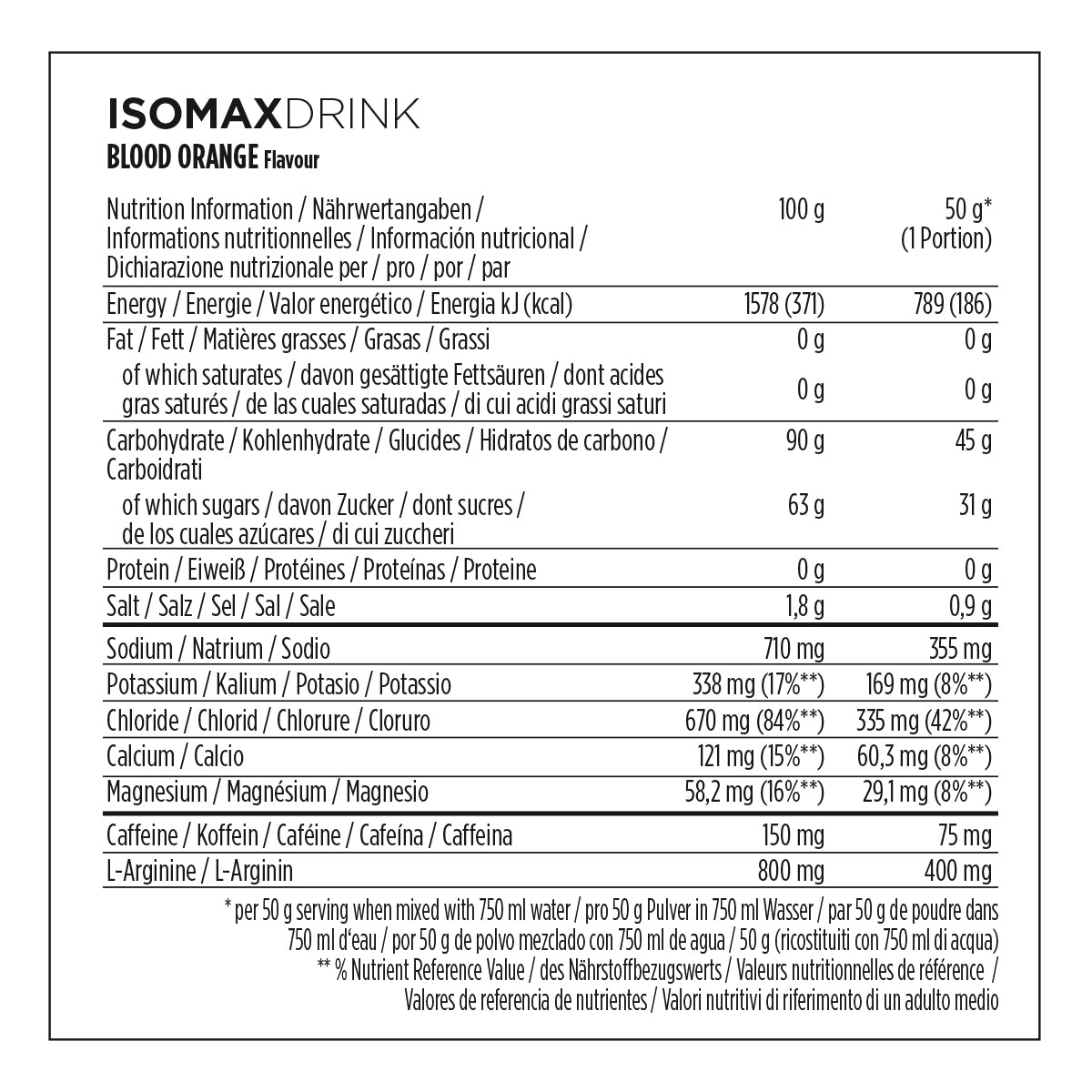 POWERBAR ISOMAX BLOOD ORANGE